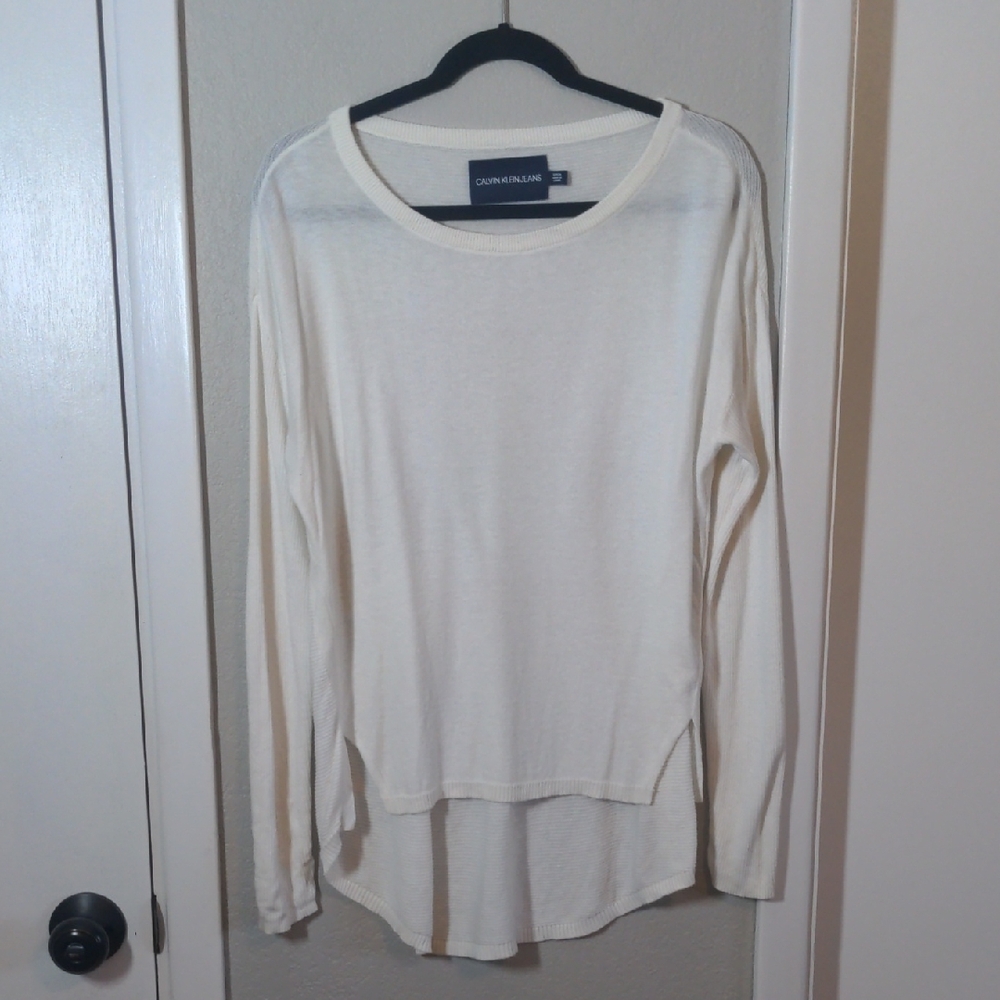 Calvin Klein Women's Cream Top, Small